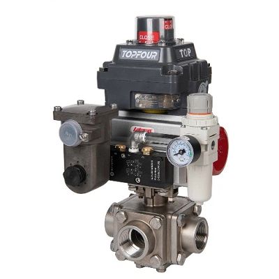 Pneumatic Three-way High Ball Valve